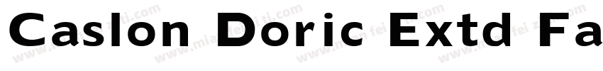 Caslon Doric Extd Fat字体转换